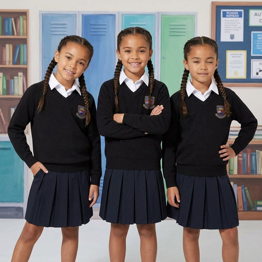 LUXE DIVA PACK OF 3 Jumper Pullover V Neck School Uniform - LUXE DIVALUXE DIVA PACK OF 3 Jumper Pullover V Neck School UniformPullover V NeckLUXE DIVALUXE DIVAPX3GirlLSVNSwtShrtBlack3-4LUXE DIVA PACK OF 3 Jumper Pullover V Neck School Uniform3-4Pack of 3 Blackk