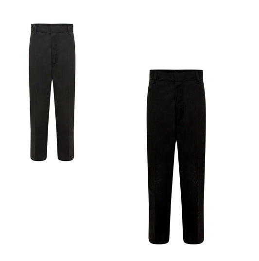 Boys School Trousers Ð Half Elastic Waist, Zip & Clip (Ages 4Ð15)
