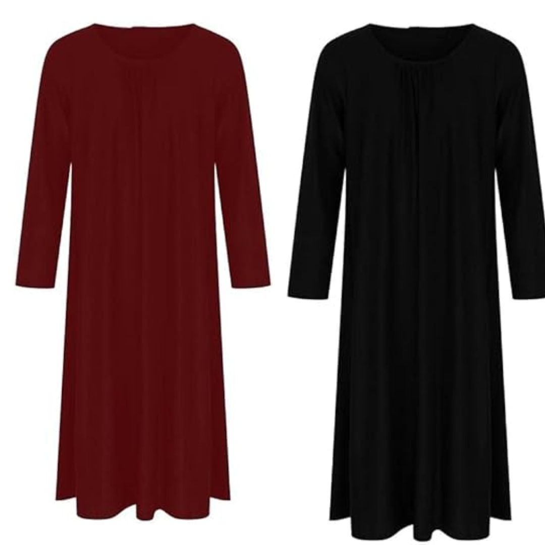 LUXE DIVA Girls Long Sleeve Modest Maxi Dress School Holiday Abaya Jilbab Robe Islamic Burkha Outfit