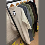 Load image into Gallery viewer, LUXE DIVA LADIES TURTLE HIGH FUNNEL NECK LONG MAXI LENGTH KNITTED DRESS