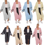 Load image into Gallery viewer, LUXE DIVA Women’s Ladies Love  Print  Balloon Sleeve Long Cardigan Knitted Jumper Top