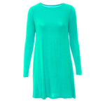 Load image into Gallery viewer, LUXE DIVA WOMEN LADIES LONG SLEEVE SWING DRESS FLARED A LINE SKATER DRESS TOP SIZE 8-26