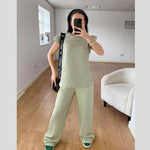 Load image into Gallery viewer, LUXEDIVA Womens Ladies Super Soft Popcorn Frill Short Sleeve Top Trouser 2PCS Co Ord LOungewear Sets