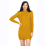 Load image into Gallery viewer, LUXE DIVA Womens Turtle Neck Jumper Ladies Knitted Bodycon Roll Neck Midi Sweater Top Dressess UK