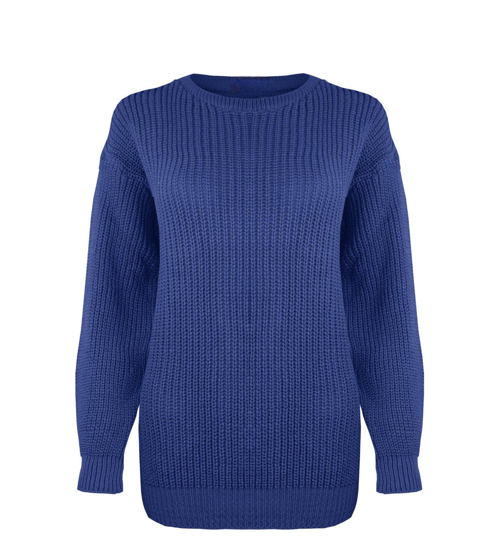 LUXE DIVA  Ladies Long Knitted Tunic Jumper Dress