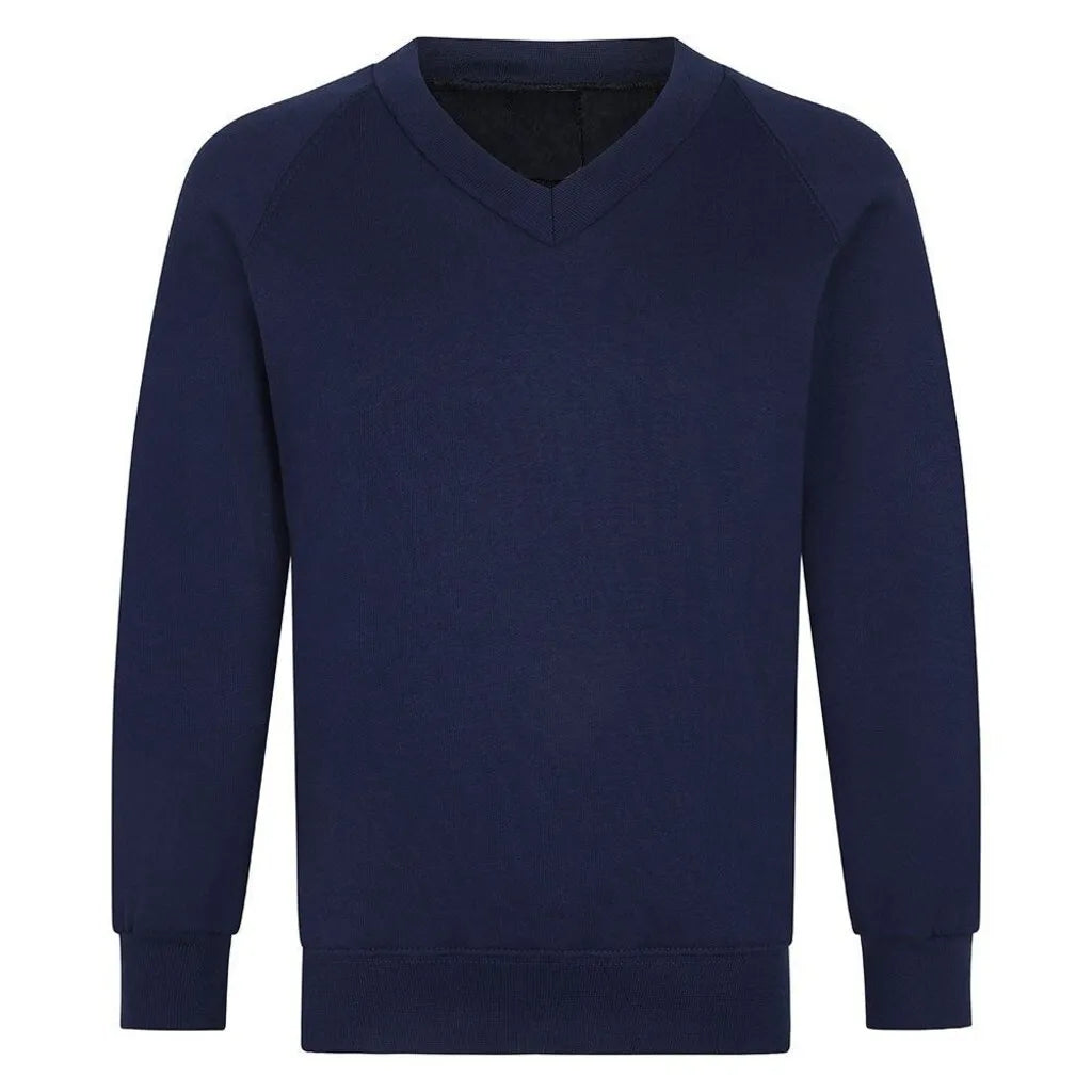 Kids Boys Girls  V Neck School Jumper Sweatshirt