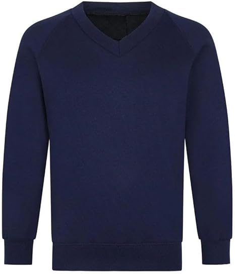 LUXE DIVA Girls Jumper Pullover V Neck School Uniform Kids Long Sleeve Sweater