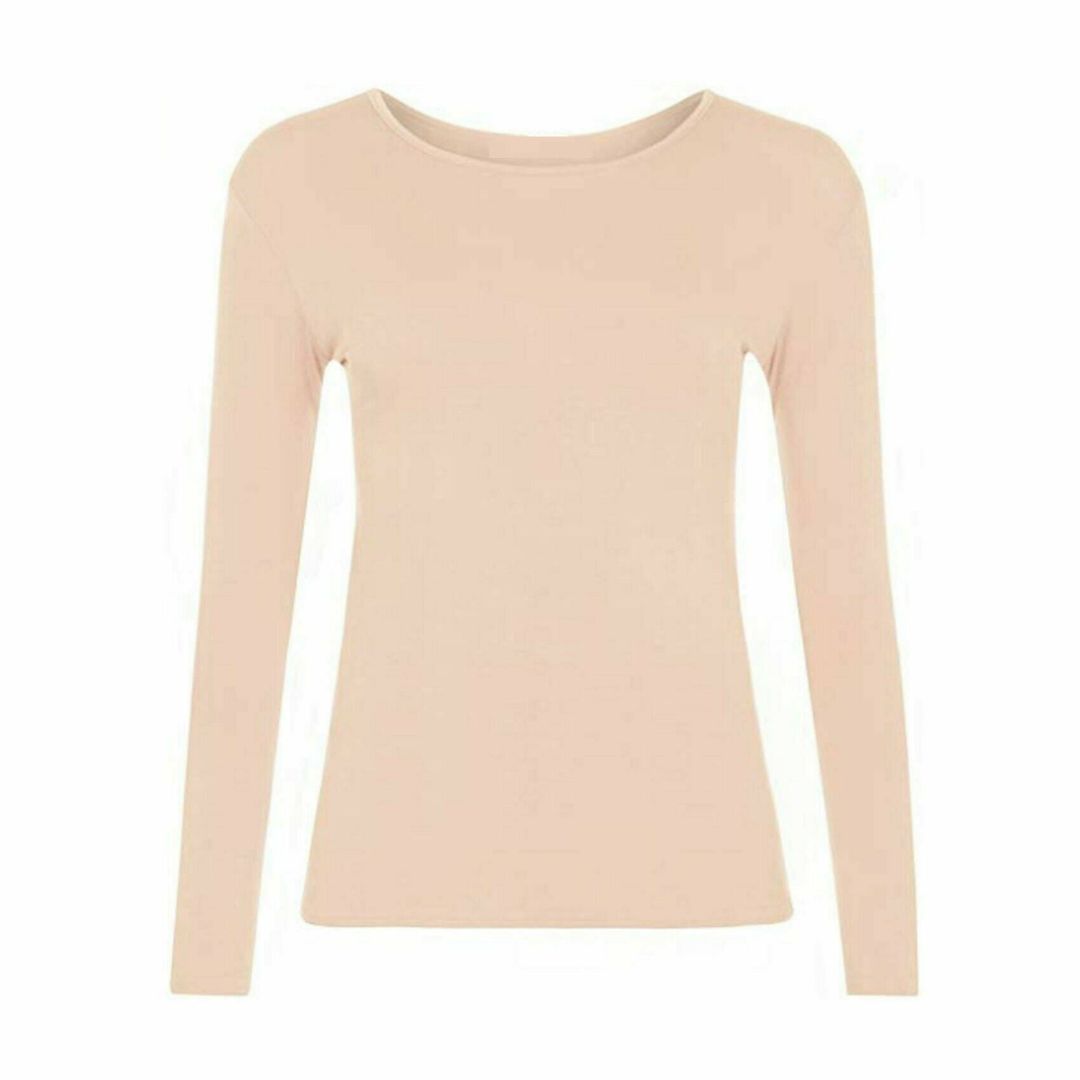 LUXE DIVA New Ladies Long Sleeve Round Neck T-Shirt Top Size 8-26