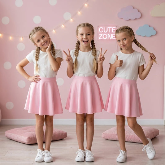 pack of 3 Girls Skater Skirt - LUXE DIVApack of 3 Girls Skater Skirtpack of 3 Girls Skater SkirtLUXE DIVALUXE DIVApx3KidSkaterSkirtCerise5-6pack of 3 Girls Skater Skirt5-6 Yearspack of 3 Baby pink