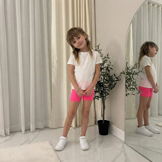 LUXE DIVA Girls Microfiber Dance Shorts