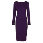 Load image into Gallery viewer, LUXE DIVA Ladies Womens Long Sleeve Stretch Jersey Bodycon Printed MIDI Dress Plus Size