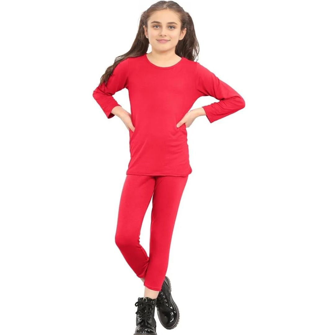 LUXE DIVA Girls 2-Piece Neon Summer Set – Stylish T-Shirt and Leggings Outfit for Ages 7-13