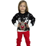 Load image into Gallery viewer, Kids Boys Girls Children Unisex XMAS Christmas Jumpers Knitted Reindeer Rudolph