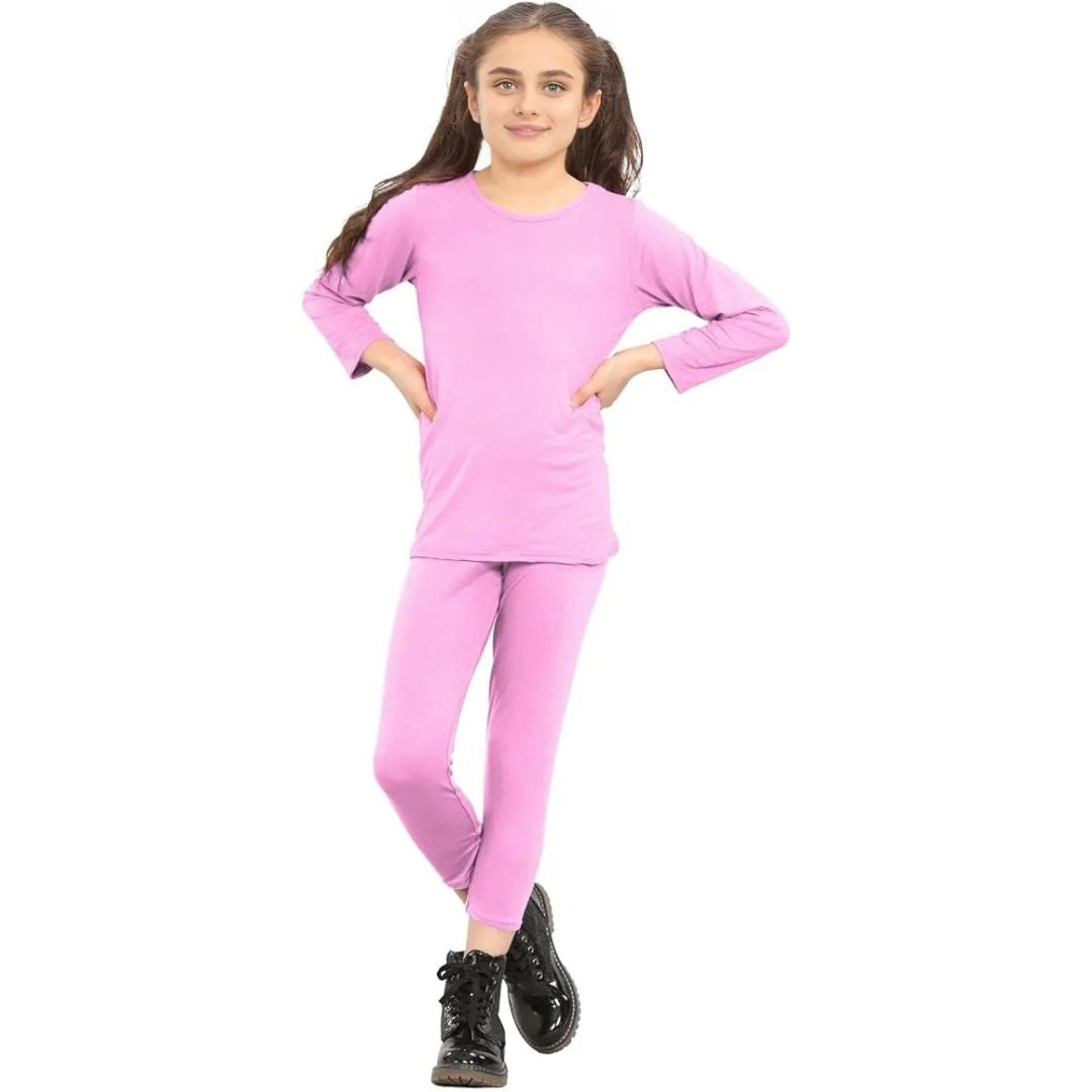 LUXE DIVA Girls 2-Piece Neon Summer Set – Stylish T-Shirt and Leggings Outfit for Ages 7-13