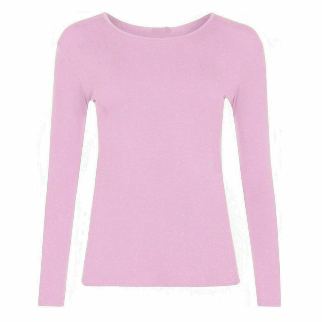 LUXE DIVA New Ladies Long Sleeve Round Neck T-Shirt Top Size 8-26