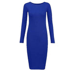 Load image into Gallery viewer, LUXE DIVA Ladies Womens Long Sleeve Stretch Jersey Bodycon Printed MIDI Dress Plus Size