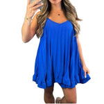 Load image into Gallery viewer, LUXEDIVA Ladies Long Pleated Strappy V/N Vest Dress Italian Style