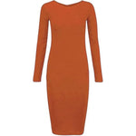 Load image into Gallery viewer, LUXE DIVA Ladies Womens Long Sleeve Stretch Jersey Bodycon Printed MIDI Dress Plus Size