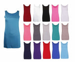 Load image into Gallery viewer, Ladies Scoop Neck long Sleeveless Stretch Plain Vest Strappy T-Shirt