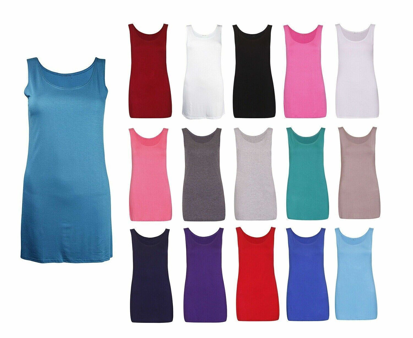 LUXE DIVA Women's Scoop Neck Sleeveless Stretch Vest