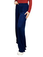 Load image into Gallery viewer, Womens Ladies Plus Size Plain Palazzo Wide Leg Flared Trousers Pants UK 8 TO 26
