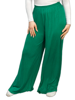 Load image into Gallery viewer, Womens Ladies Plus Size Plain Palazzo Wide Leg Flared Trousers Pants UK 8 TO 26