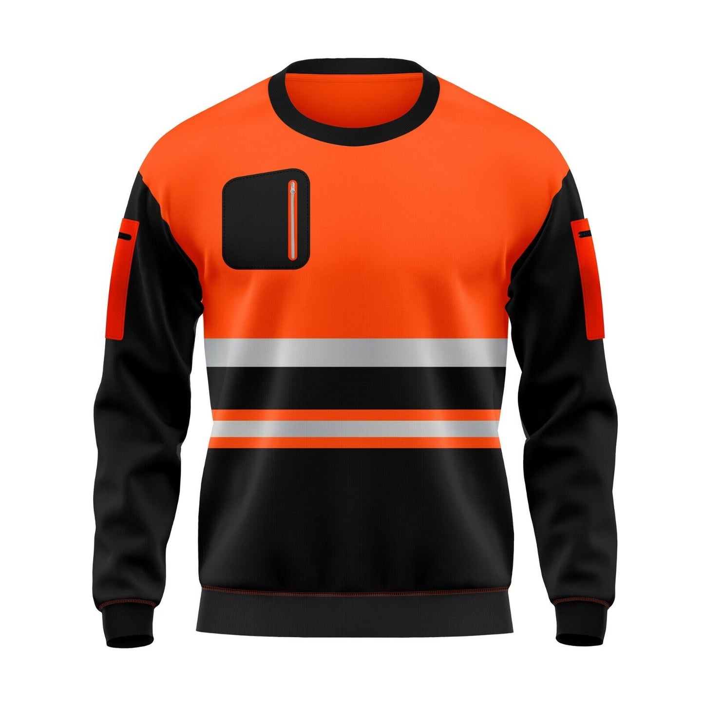 Hi Vis Fleece Sweatshirt Ð Reflective Workwear Jumper (SÐ2XL)