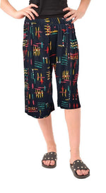 Load image into Gallery viewer, Womens 3/4 Cropped Style Ladies Printed Plazzo Wide Leg Culottes Trouser UK 8-26