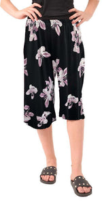 Load image into Gallery viewer, Womens 3/4 Cropped Style Ladies Printed Plazzo Wide Leg Culottes Trouser UK 8-26
