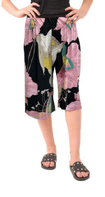 Load image into Gallery viewer, Womens 3/4 Cropped Style Ladies Printed Plazzo Wide Leg Culottes Trouser UK 8-26