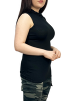 Load image into Gallery viewer, Women Turtle Neck Sleeveless Tops Bodycon Casual Shirt Jumper Top Plain Polo Neck