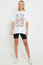 Load image into Gallery viewer, Womens T Shirt Ladies Oversized Baggy Fit Short Sleeve Slogan T-shirt Tee Tops