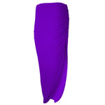 Load image into Gallery viewer, Ladies Ruched Slit Maxi Skirt Plain Stretchy Side Split Summer Party Long Skirt