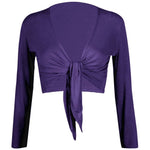 Load image into Gallery viewer, Women Tie Up Crop Shrug Wrap Bolero Ladies Cardigan Top Size