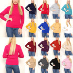 Load image into Gallery viewer, LUXE DIVA LADIES KNITTED POLO NECK JUMPER REMEL LABEL ( merry gold ) SUPER STRECH FINE KNIT POLO NECK