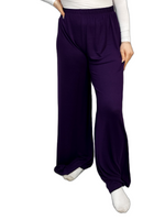 Load image into Gallery viewer, Womens Ladies Plus Size Plain Palazzo Wide Leg Flared Trousers Pants UK 8 TO 26
