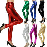 Load image into Gallery viewer, New Ladies Sexy Shiny Wet Look Leggings Full Length cloths pants
