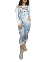 Load image into Gallery viewer, Ladies Women's Italian Lagenlook Sleeveless Cotton Front Pocket Design Dungarees