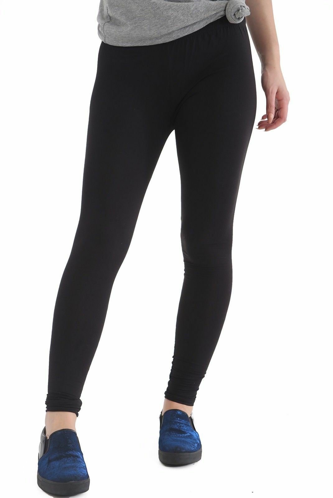 LUXE DIVA Girls Plain Full Length Leggings Stretchy