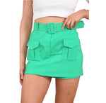 Load image into Gallery viewer, Cargo Skort Summer Short Belted And Pockets Viral Skirt New Ladies High Waisted