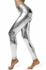 Load image into Gallery viewer, New Ladies Sexy Shiny Wet Look Leggings Full Length cloths pants
