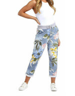 Load image into Gallery viewer, Women Joggers Italian Floral Print Trousers Casual Jogging Bottoms Ladies Pants
