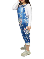 Load image into Gallery viewer, Ladies Women's Italian Lagenlook Sleeveless Cotton Front Pocket Design Dungarees