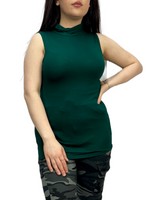 Load image into Gallery viewer, Women Turtle Neck Sleeveless Tops Bodycon Casual Shirt Jumper Top Plain Polo Neck