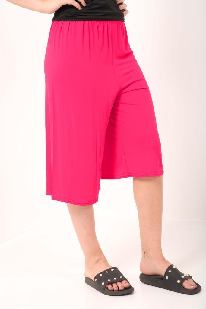 LUXE DIVA Women's Cropped Palazzo Wide Leg Shorts