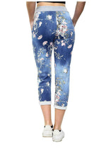 Load image into Gallery viewer, Women Joggers Italian Floral Print Trousers Casual Jogging Bottoms Ladies Pants