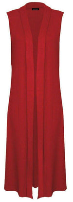 Load image into Gallery viewer, Ladies Sleeveless Long Maxi Cardigan Open Women Boyfriend Maxi Cardigan Wastcoat