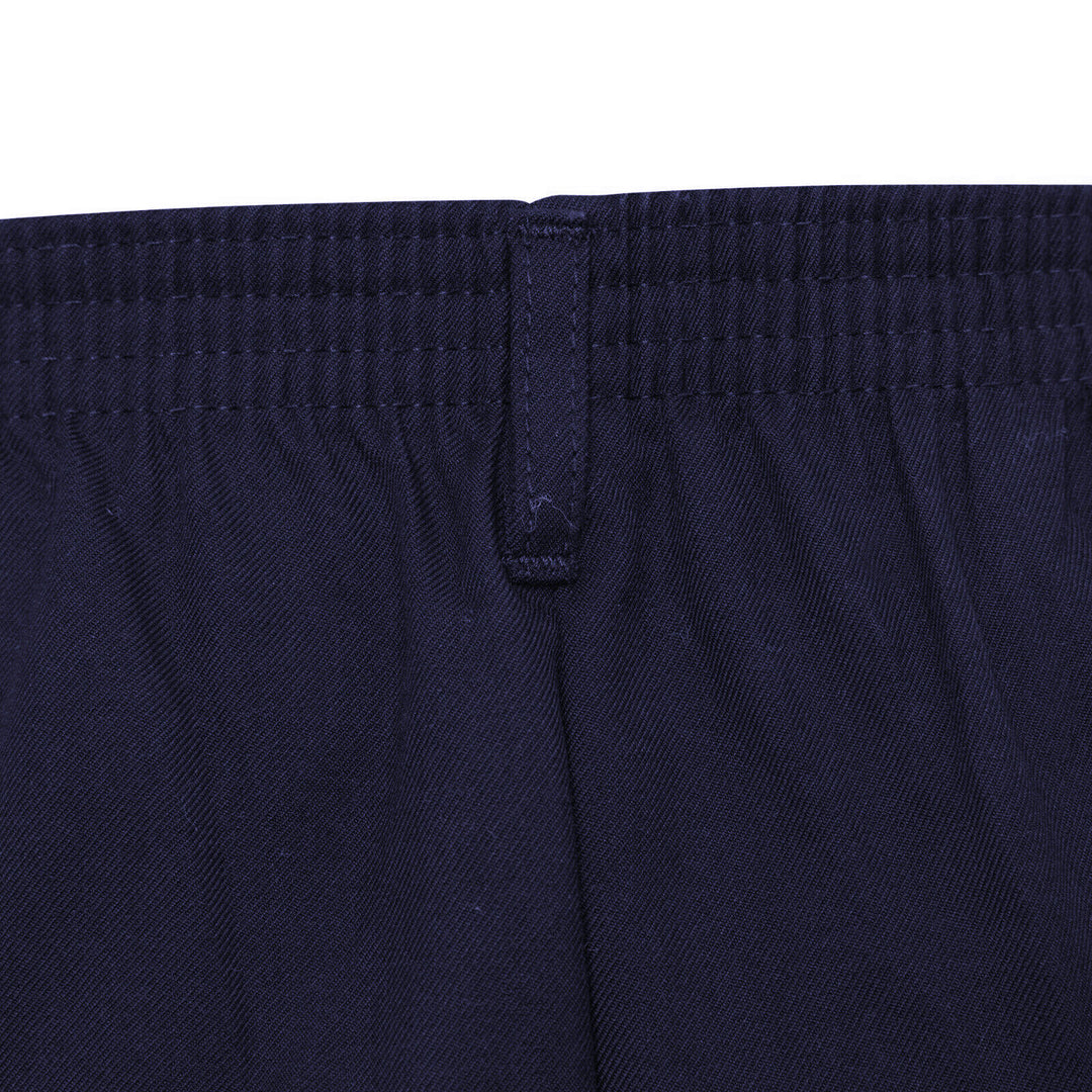 BOYS CHILDREN SCHOOL TROUSERS STURDY STOCKY WIDER FIT HALF ELASTICATED PANT SIZE