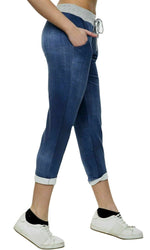 Load image into Gallery viewer, Women Joggers Italian Floral Print Trousers Casual Jogging Bottoms Ladies Pants