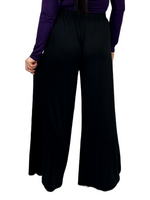 Load image into Gallery viewer, Womens Ladies Plus Size Plain Palazzo Wide Leg Flared Trousers Pants UK 8 TO 26